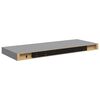 vidaXL &Eacute;tag&egrave;res murales flottantes 4 pcs Gris 60x23,5x3,8 cm MDF