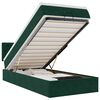 vidaXL Cadre de lit ottoman avec matelas vert fonc&eacute; 100x200 cm velours