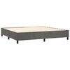 vidaXL Sommier &agrave; lattes de lit et matelas Gris fonc&eacute; 200x200cm Velours