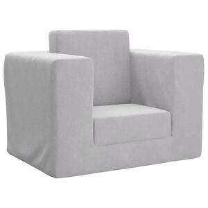 vidaXL Canap&eacute;-lit pour enfants Gris clair Peluche douce