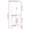 vidaXL Buffet haut Blanc 69,5x34x180 cm Bois d'ing&eacute;nierie
