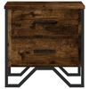 vidaXL Tables de chevet 2 pcs ch&ecirc;ne fum&eacute; 40x41x40 cm bois ing&eacute;nierie