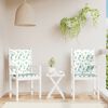 vidaXL Coussins de chaise &agrave; dossier bas lot de 2 mod&egrave;le de feuille