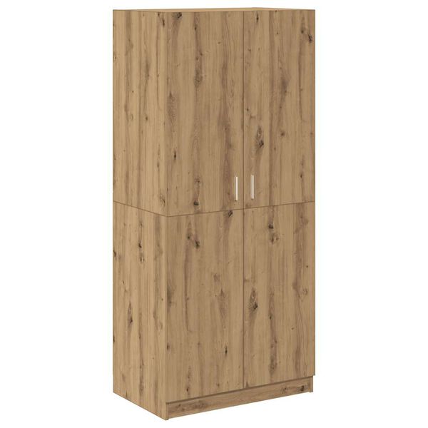 vidaXL Garde-robe ch&ecirc;ne artisanal 80x52x180 cm bois d'ing&eacute;nierie