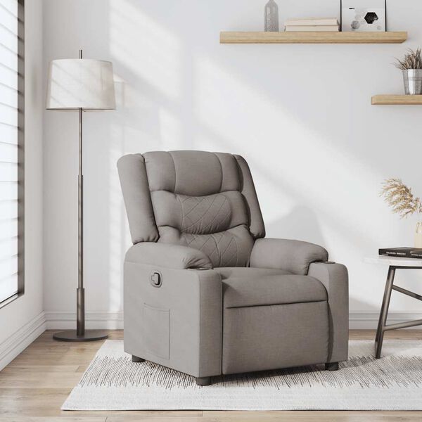 vidaXL Fauteuil inclinable Taupe Tissu
