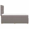 vidaXL Sommier &agrave; lattes de lit avec matelas Taupe 100x200 cm Tissu