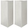 vidaXL Jardini&egrave;res 2 pcs triangulaire 40x34,5x75 cm acier inoxydable
