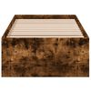 vidaXL Cadre de lit sans matelas ch&ecirc;ne fum&eacute; 90x200 cm