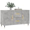 vidaXL Buffet gris béton 100x36x60 cm bois d'ingénierie