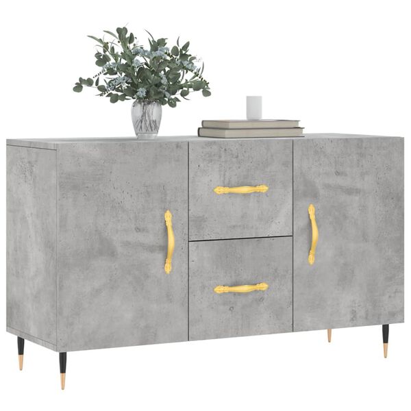 vidaXL Buffet gris béton 100x36x60 cm bois d'ingénierie