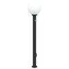 vidaXL Borne lumineuse avec capteur et prise 120 cm noire IP44