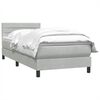 vidaXL Sommier &agrave; lattes de lit et matelas gris clair 90x210 cm velours