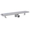 vidaXL Drain de douche lin&eacute;aire 2 pcs 630 x 140 mm Acier inoxydable