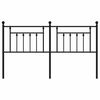 vidaXL T&ecirc;te de lit m&eacute;tal noir 160 cm