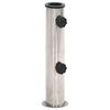 vidaXL Base de parasol pour m&acirc;t &Oslash;38/48 mm argent&eacute; inox