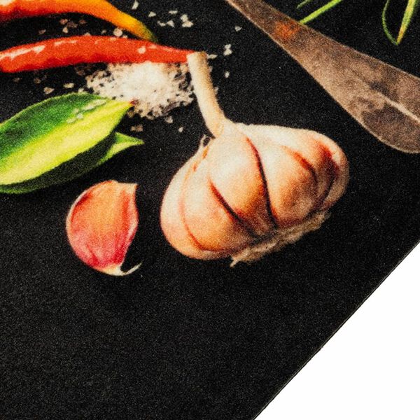 vidaXL Tapis de cuisine lavable impression d'&eacute;pices 45x150 cm velours