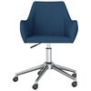vidaXL Chaises pivotantes &agrave; manger lot de 4 bleu tissu