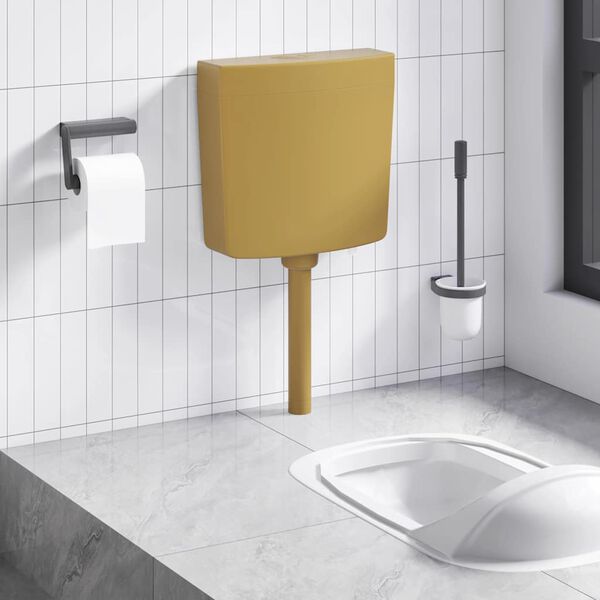 vidaXL Réservoir de toilette avec entrée d'eau inférieure 3/6 L Curry