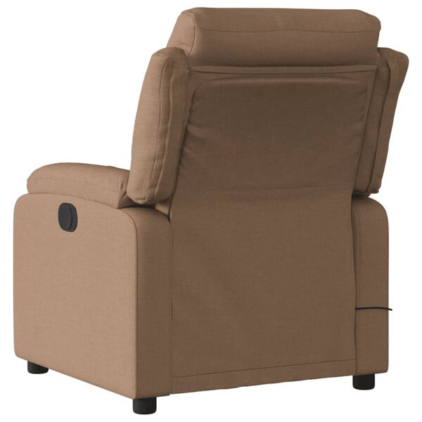 vidaXL Fauteuil de massage inclinable Marron Tissu