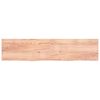 vidaXL Comptoir de salle de bain marron 220x50x(2-4) cm bois trait&eacute;