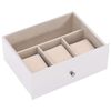 VidaXL Bo&icirc;te &agrave; bijoux 6 niveaux avec miroir verrouillable blanc