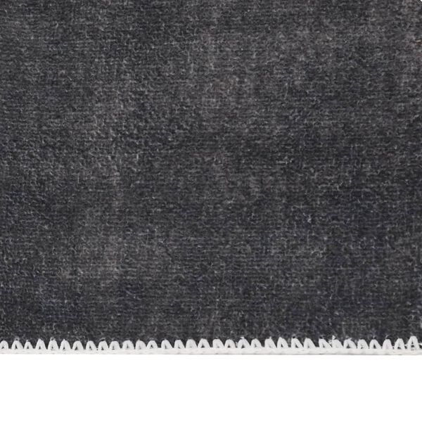 vidaXL Tapis lavable pliable Anthracite 180x270 cm Polyester