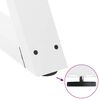 vidaXL Pieds de table &agrave; manger 2 pi&egrave;ces Blanc 60 x (72-73,3) cm Acier