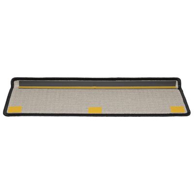 vidaXL Tapis d'escalier 10 pcs 65x21x4 cm Noir