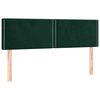vidaXL Sommier &agrave; lattes de lit et matelas Vert fonc&eacute; 140x190cm Velours