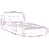 vidaXL Cadre de lit sans matelas Hvar blanc 100x203 cm similicuir