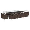 vidaXL Ensemble &agrave; manger de jardin avec coussins 13 pcs R&eacute;sine tress&eacute;e