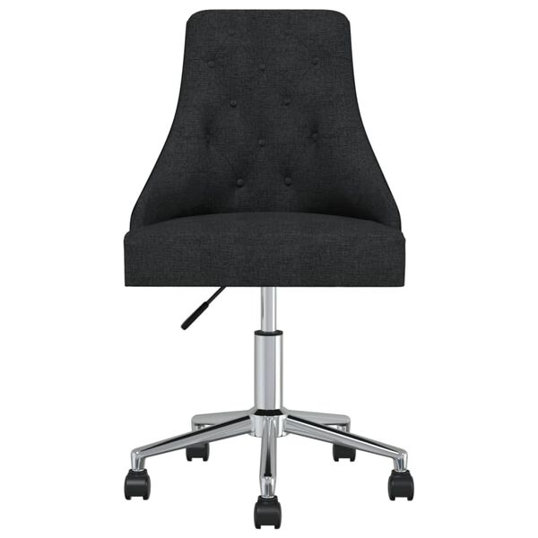vidaXL Chaises pivotantes &agrave; manger lot de 2 Noir Tissu