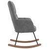 vidaXL Chaise &agrave; bascule Gris fonc&eacute; Velours