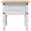 vidaXL Table d'appoint avec tiroir Blanc 50 x 50 x 50 cm Pin massif