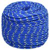 vidaXL Corde de bateau Bleu 10 mm 100 m Polypropyl&egrave;ne