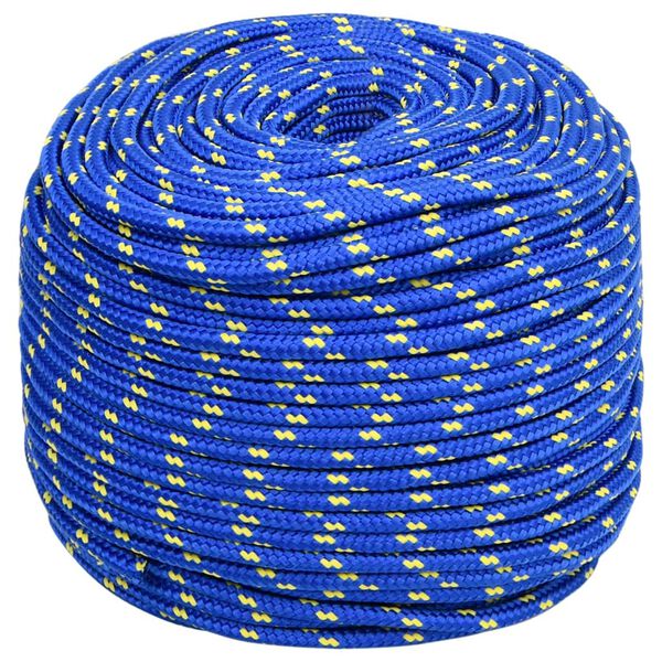 vidaXL Corde de bateau Bleu 10 mm 100 m Polypropyl&egrave;ne