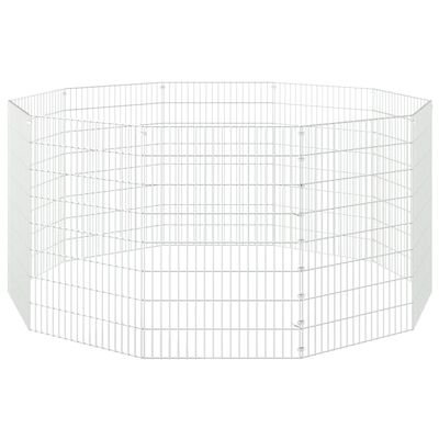 vidaXL Cage à lapin 10 panneaux 54x80 cm Fer galvanisé
