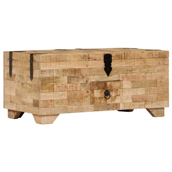 vidaXL Table basse Bois de manguier massif 80x40x35 cm