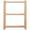 vidaXL Étagère de stockage 3 niveaux 60x28,5x90 cm Bois de pin massif