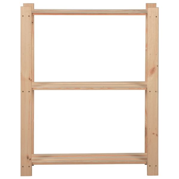 vidaXL Étagère de stockage 3 niveaux 60x28,5x90 cm Bois de pin massif