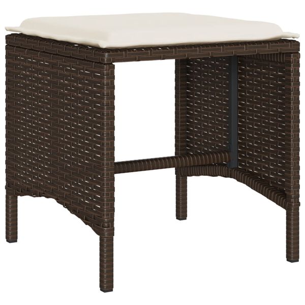 vidaXL Salon de jardin avec coussins 6 pcs marron r&eacute;sine tress&eacute;e