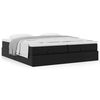 VidaXL Cadre de lit ottoman avec matelas noir 160x200 cm similicuir