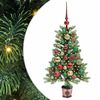 vidaXL Sapin de No&euml;l avec 150 LED avec support Vert 90 cm PE