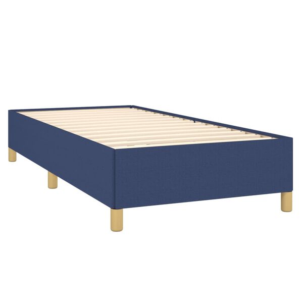 vidaXL Cadre de lit sans matelas bleu 90x190 cm tissu