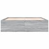 vidaXL Cadre de lit sans matelas sonoma gris 200x200 cm