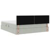 vidaXL Lit avec rangement et LED Gris clair 160 x 200 cm Velours