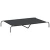 VidaXL Lit sur&eacute;lev&eacute; pour chien noir 150x90x20 cm tissu oxford et acier