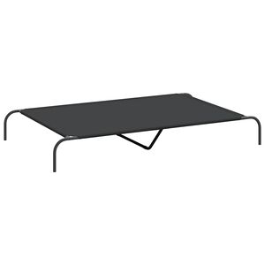 VidaXL Lit sur&eacute;lev&eacute; pour chien noir 150x90x20 cm tissu oxford et acier