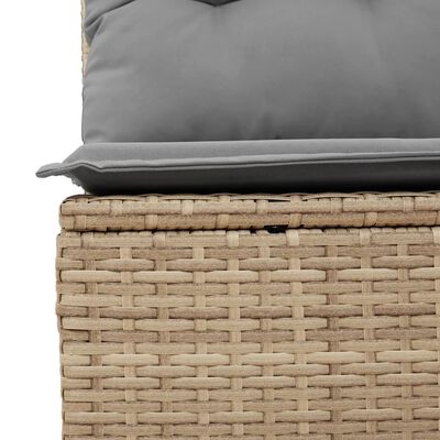 vidaXL Salon de jardin avec coussins 6pcs mélange beige résine tressée