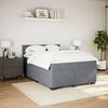 vidaXL Sommier &agrave; lattes de lit et matelas Gris fonc&eacute; 140x200cm Velours